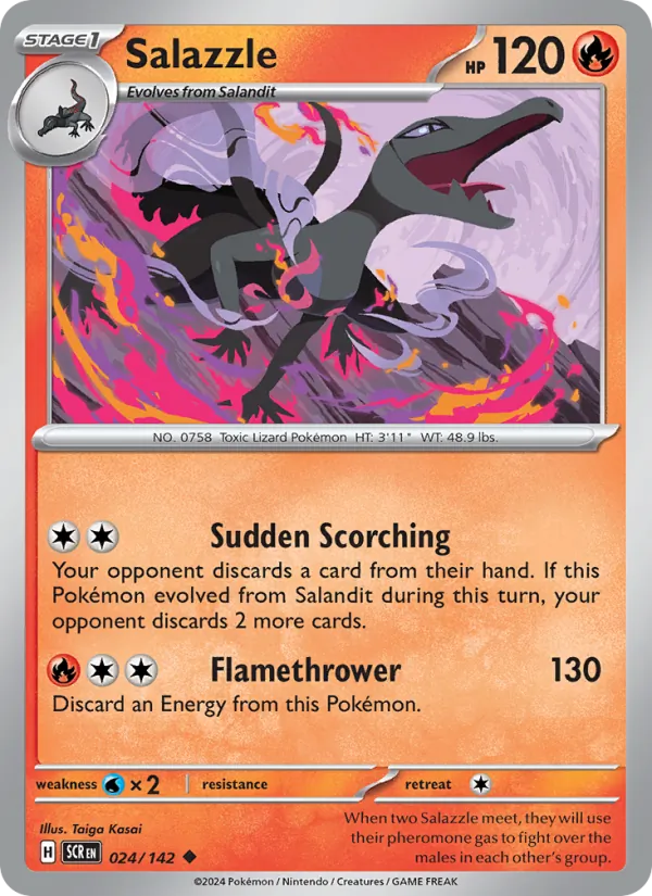 Salazzle — Stellar Crown #024 (Pokémon TCG card)