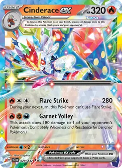 Cinderace ex (Stellar Crown #028)
