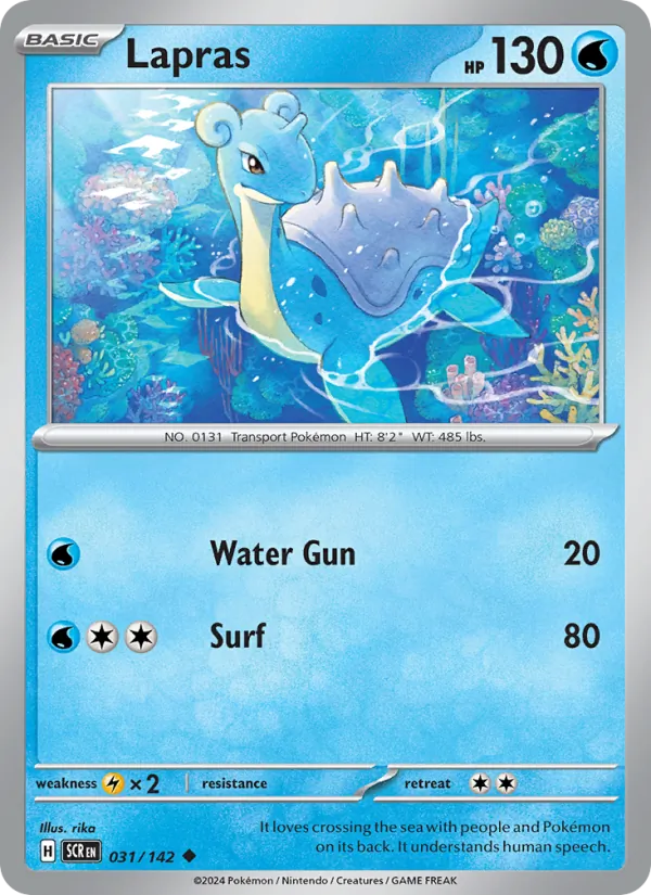 Lapras — Stellar Crown #031 (Pokémon TCG card)