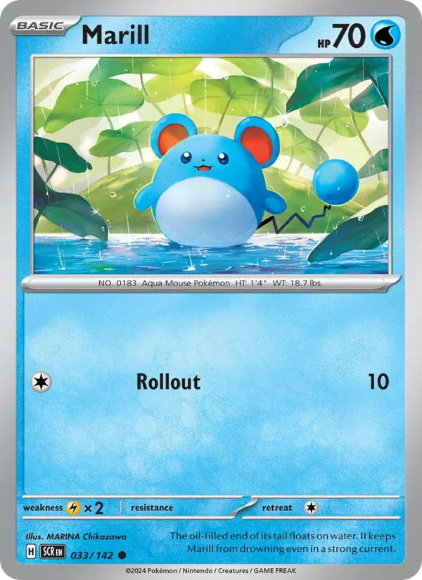 Marill — Stellar Crown #033 (Pokémon TCG card)