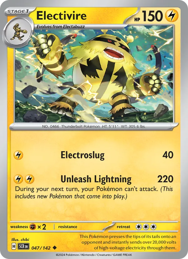 Electivire — Stellar Crown #047 (Pokémon TCG card)