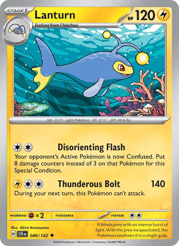 Lanturn — Stellar Crown #049 (Pokémon TCG card)