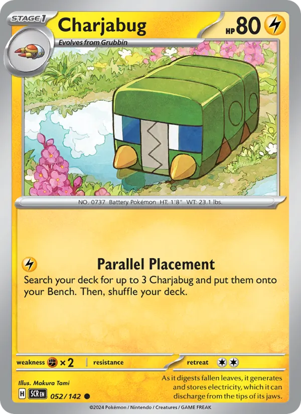 Charjabug — Stellar Crown #052 (Pokémon TCG card)