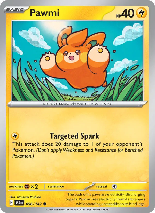 Pawmi — Stellar Crown #056 (Pokémon TCG card)