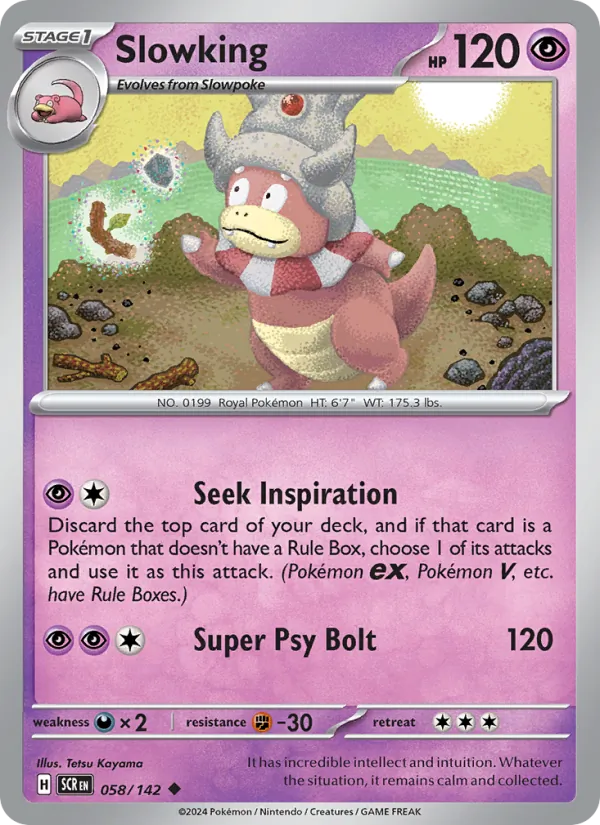Slowking — Stellar Crown #058 (Pokémon TCG card)