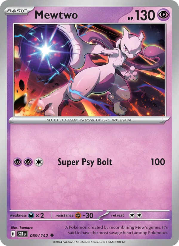 Mewtwo — Stellar Crown #059 (Pokémon TCG card)