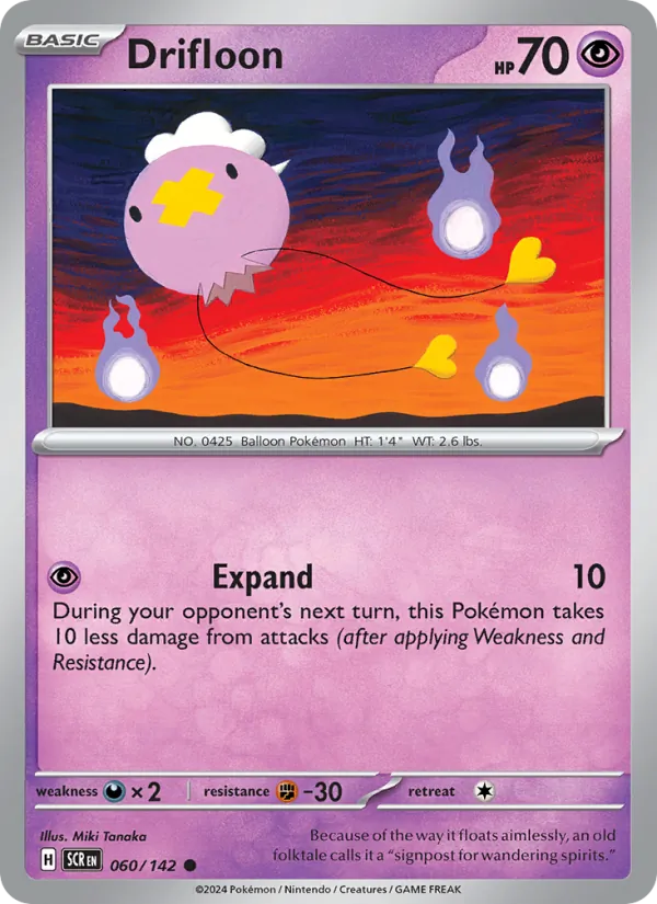 Drifloon — Stellar Crown #060 (Pokémon TCG card)