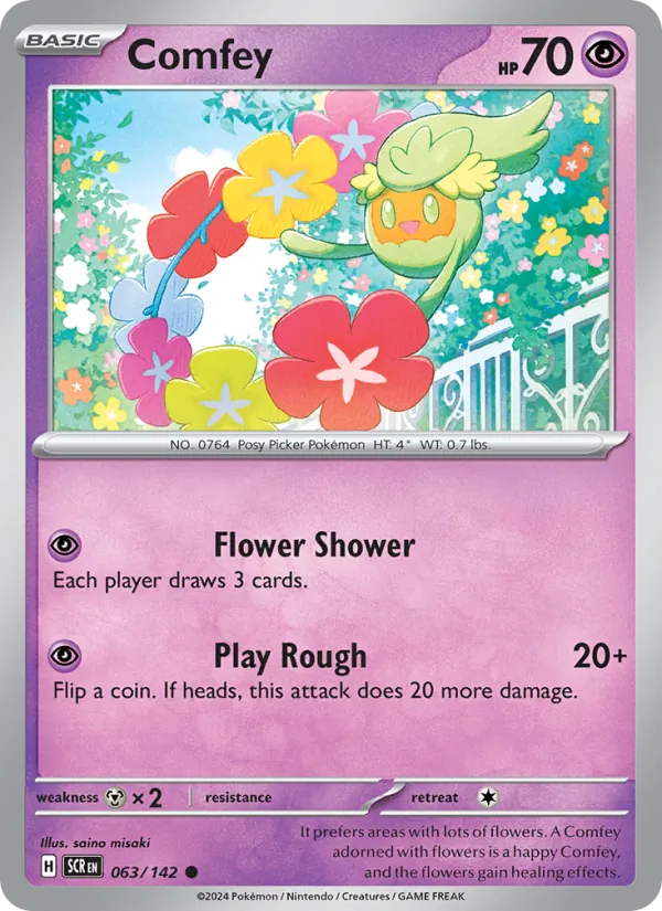 Comfey — Stellar Crown #063 (Pokémon TCG card)