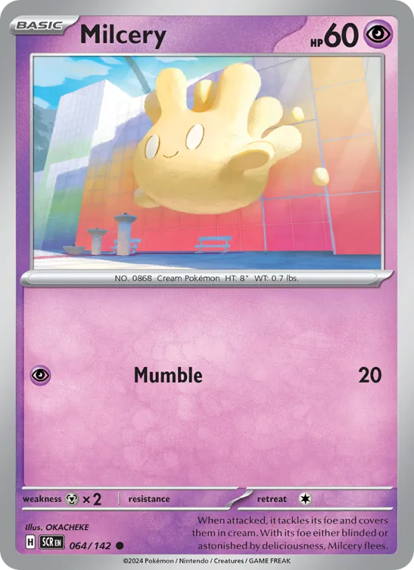 Milcery — Stellar Crown #064 (Pokémon TCG card)