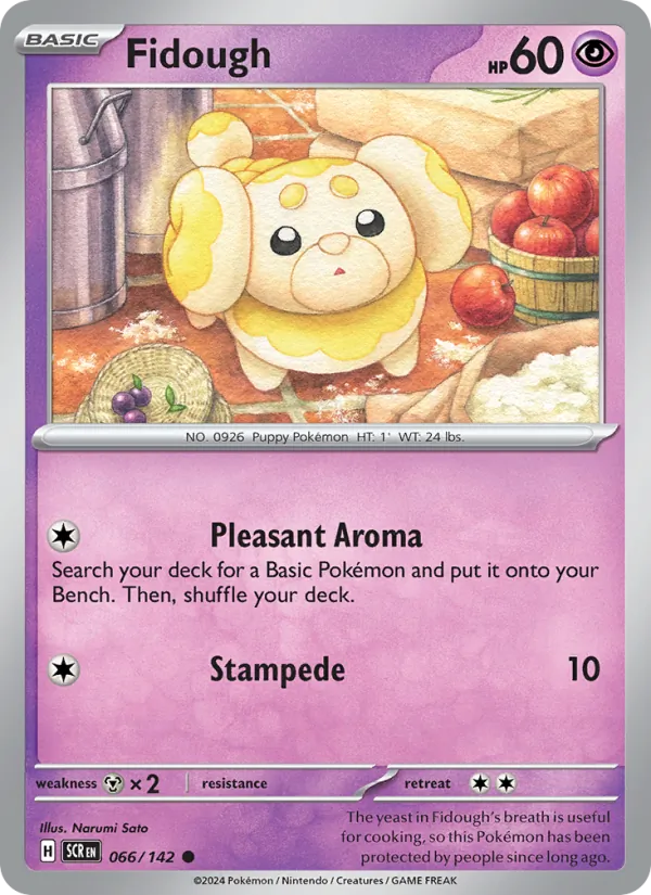 Fidough — Stellar Crown #066 (Pokémon TCG card)