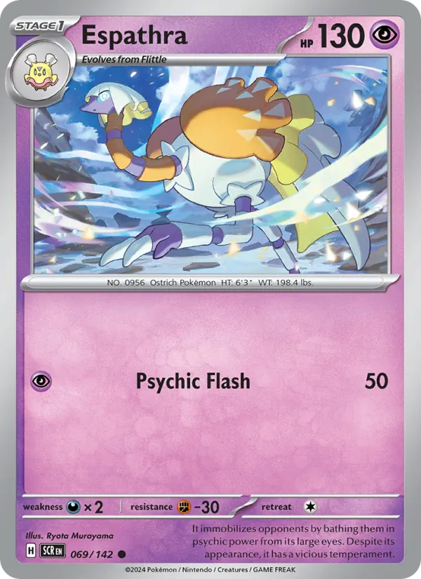 Espathra — Stellar Crown #069 (Pokémon TCG card)