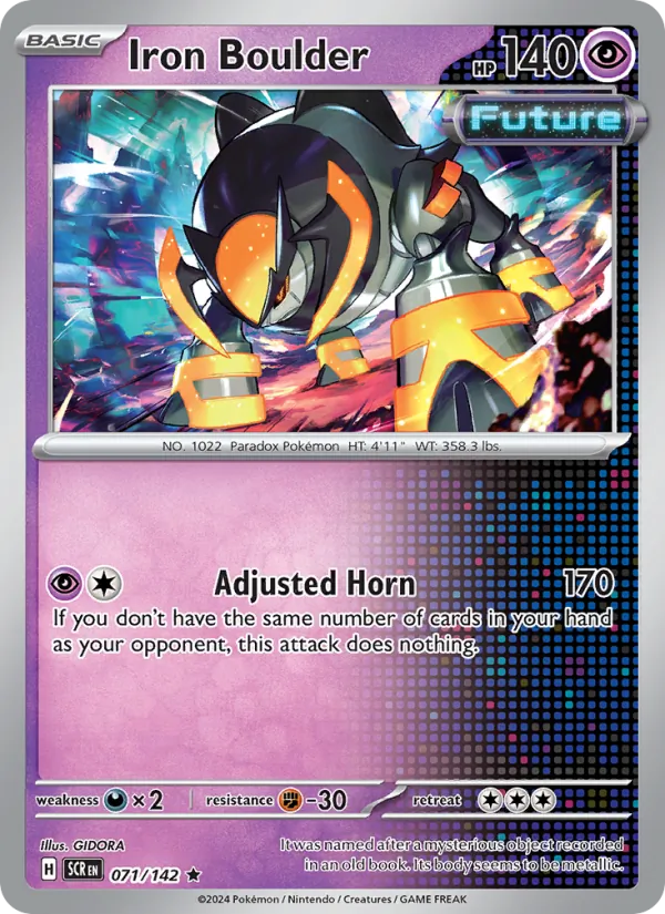 Iron Boulder — Stellar Crown #071 (Pokémon TCG card)