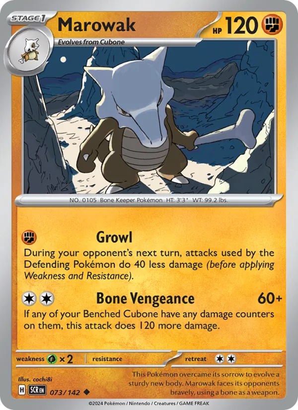 Marowak — Stellar Crown #073 (Pokémon TCG card)