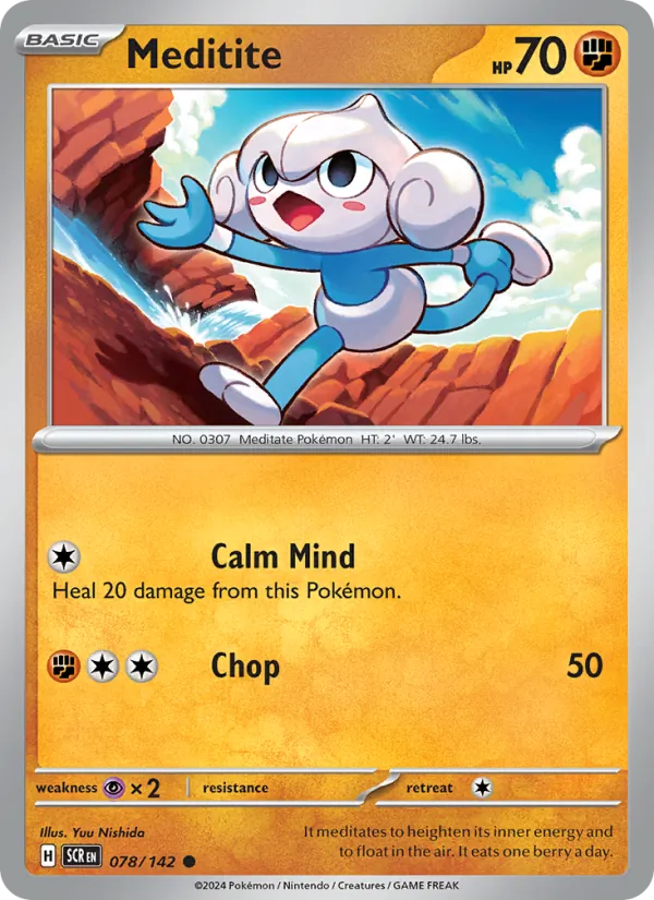 Meditite — Stellar Crown #078 (Pokémon TCG card)