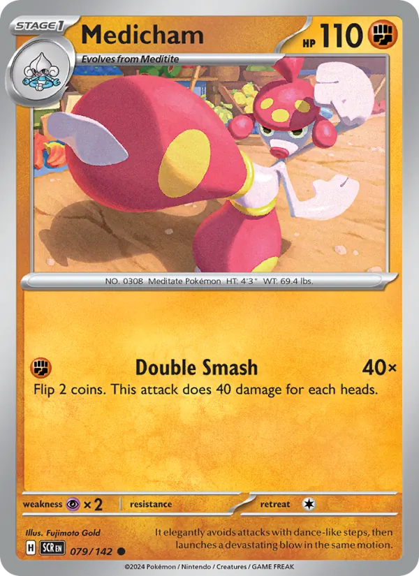 Medicham — Stellar Crown #079 (Pokémon TCG card)