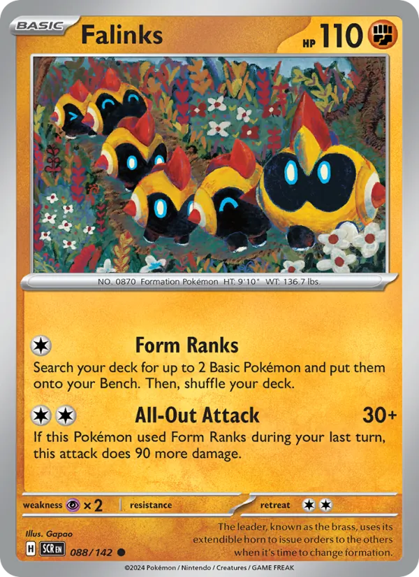 Falinks — Stellar Crown #088 (Pokémon TCG card)