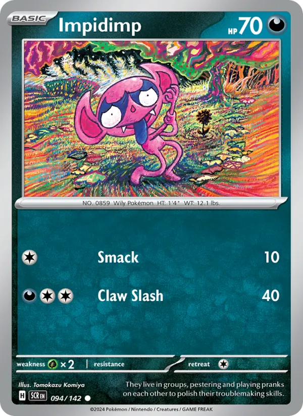 Impidimp — Stellar Crown #094 (Pokémon TCG card)