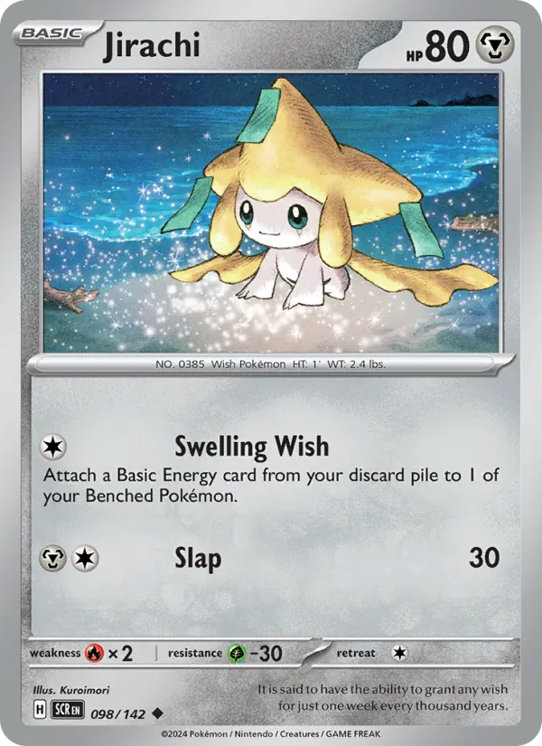 Jirachi — Stellar Crown #098 (Pokémon TCG card)