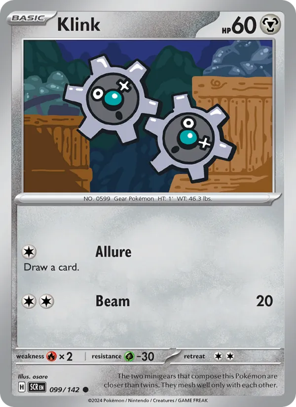 Klink — Stellar Crown #099 (Pokémon TCG card)