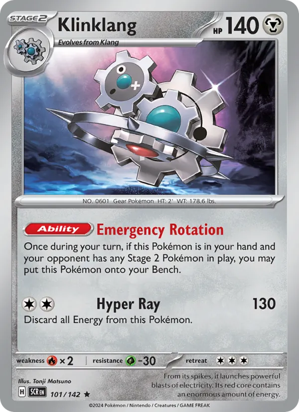 Klinklang — Stellar Crown #101 (Pokémon TCG card)