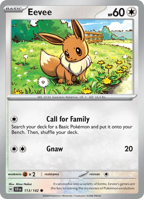 Eevee — Stellar Crown #113 (Pokémon TCG card)