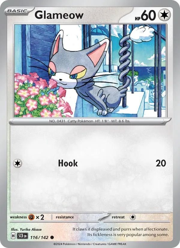 Glameow — Stellar Crown #116 (Pokémon TCG card)