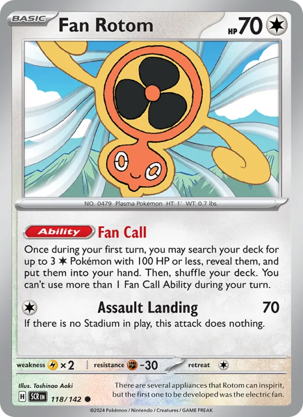 Fan Rotom — Stellar Crown #118 (Pokémon TCG card)