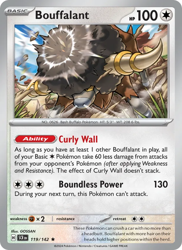 Bouffalant — Stellar Crown #119 (Pokémon TCG card)