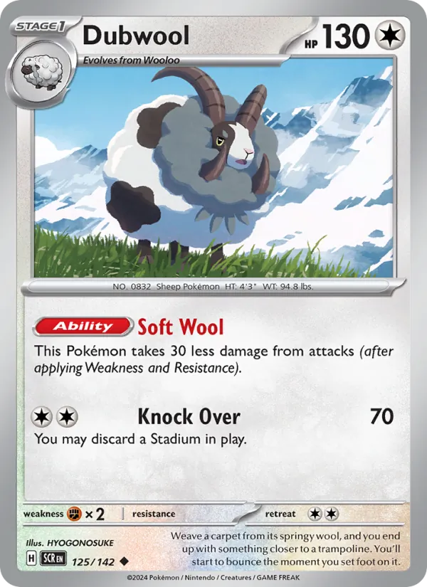 Dubwool — Stellar Crown #125 (Pokémon TCG card)