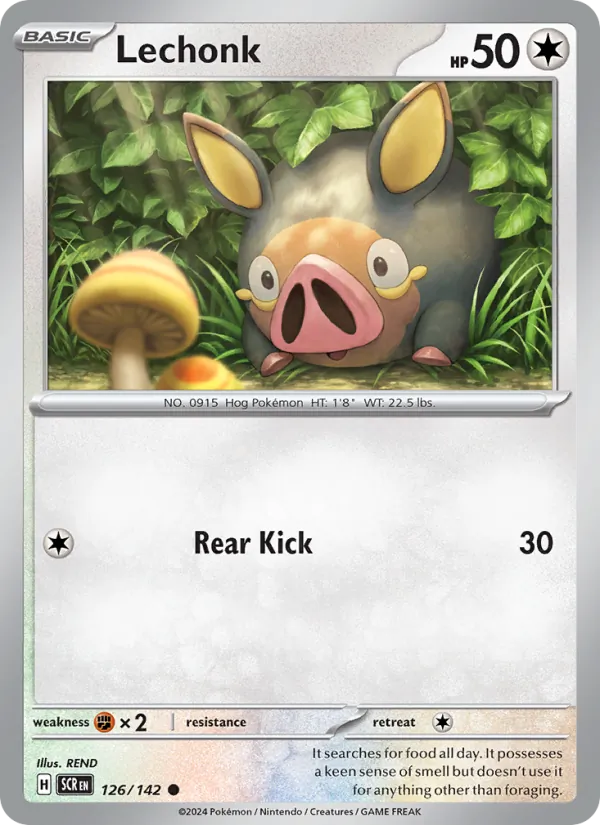 Lechonk — Stellar Crown #126 (Pokémon TCG card)