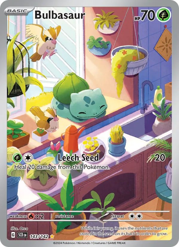 Bulbasaur — Stellar Crown #143 (Pokémon TCG card)
