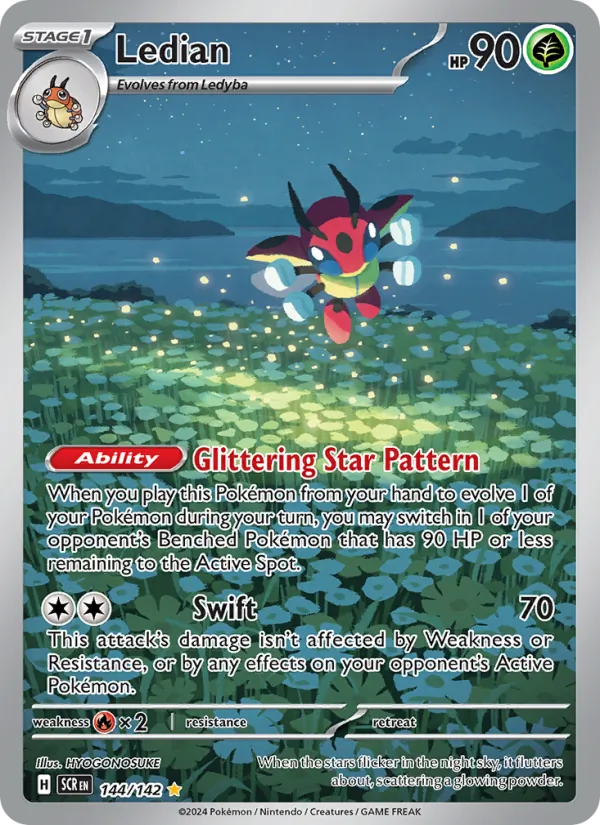 Ledian — Stellar Crown #144 (Pokémon TCG card)