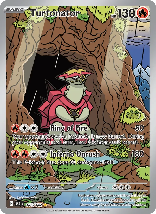 Turtonator — Stellar Crown #146 (Pokémon TCG card)