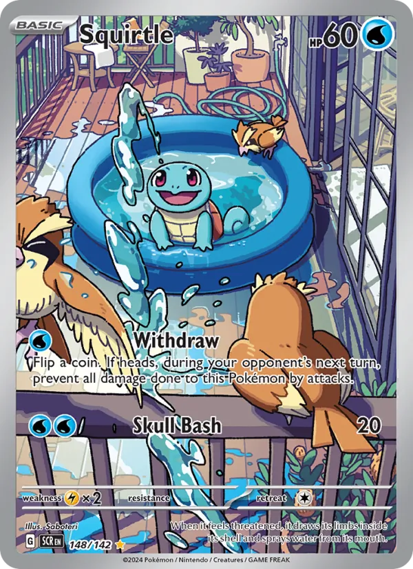 Squirtle — Stellar Crown #148 (Pokémon TCG card)