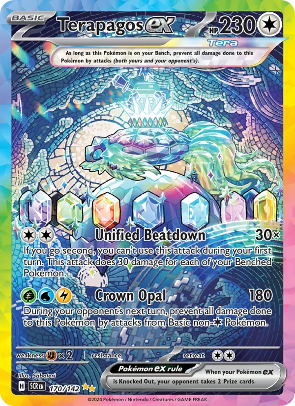 Terapagos ex — Stellar Crown #170 (Pokémon TCG card)