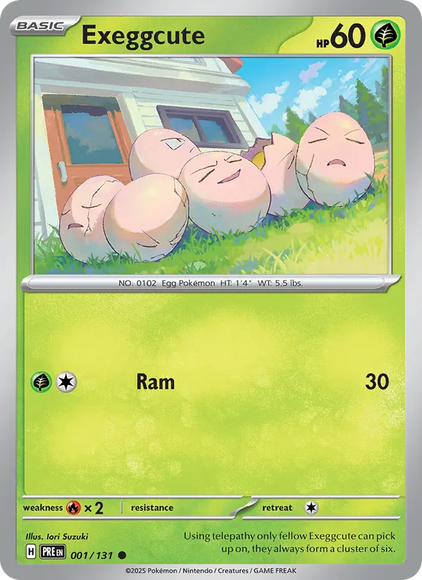 Exeggcute — Prismatic Evolutions #001 (Pokémon TCG card)