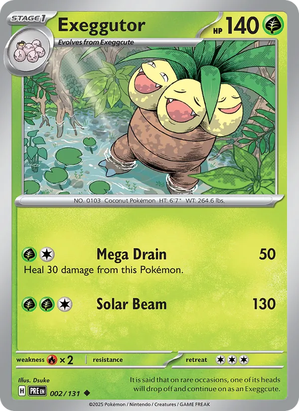 Exeggutor — Prismatic Evolutions #002 (Pokémon TCG card)
