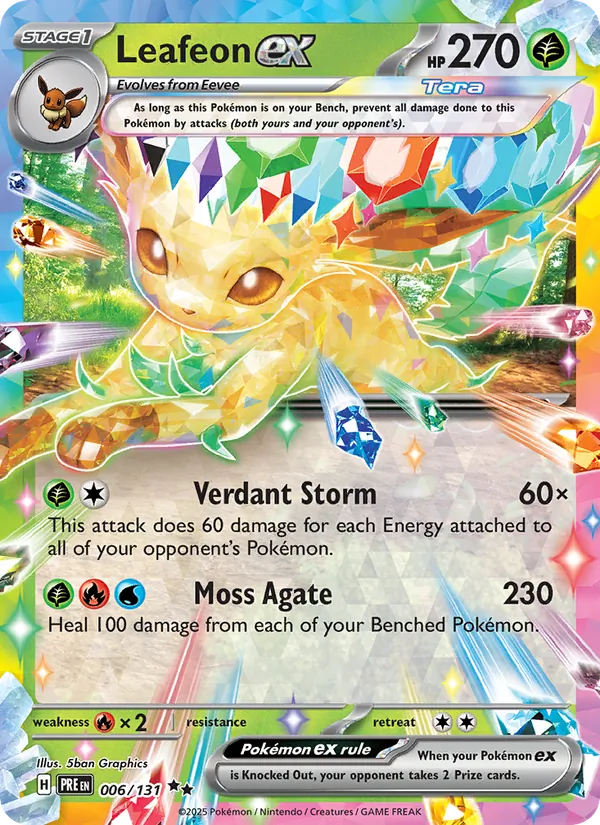 Leafeon ex — Prismatic Evolutions #006 (Pokémon TCG card)
