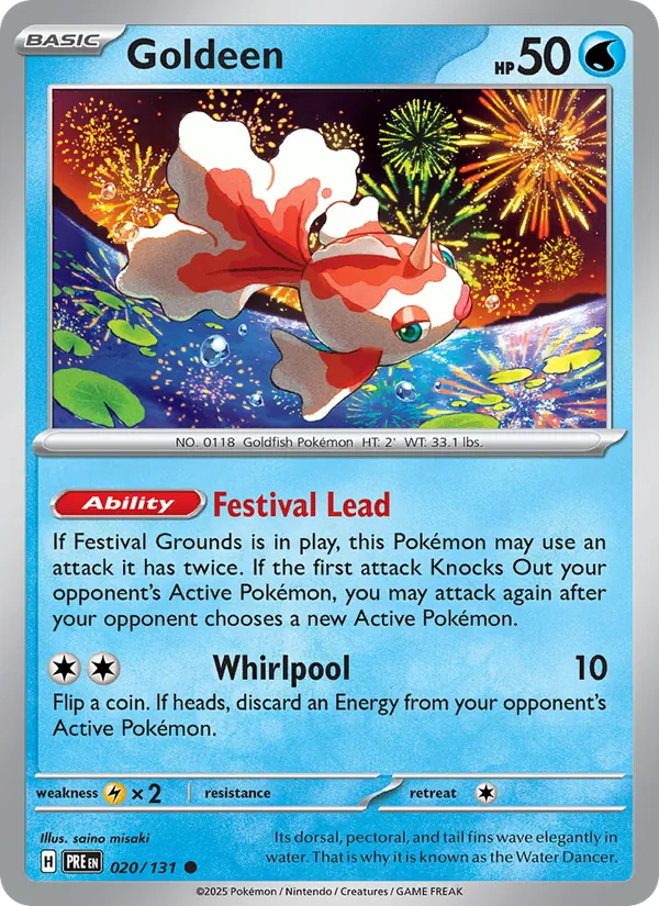 Goldeen — Prismatic Evolutions #020 (Pokémon TCG card)