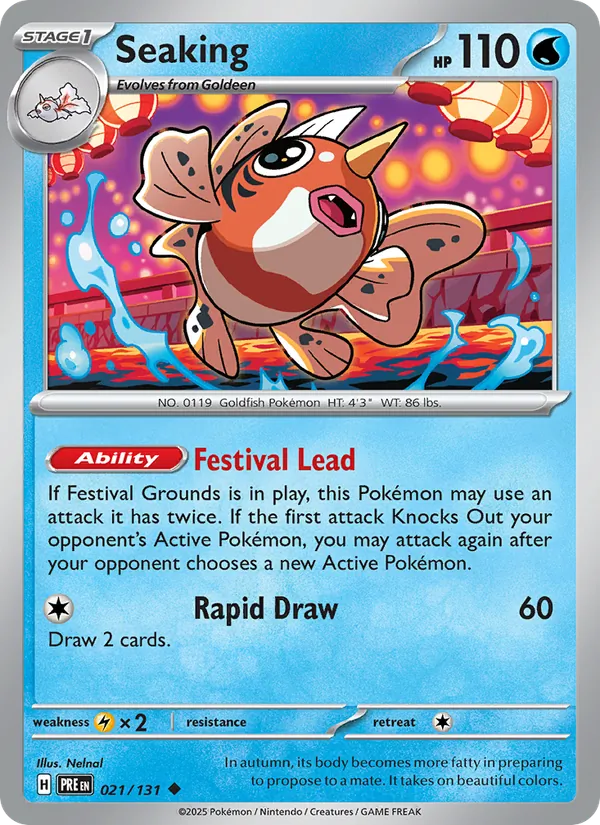 Seaking — Prismatic Evolutions #021 (Pokémon TCG card)