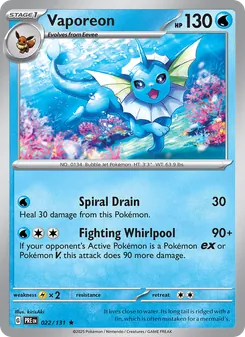 Vaporeon (Prismatic Evolutions #022)