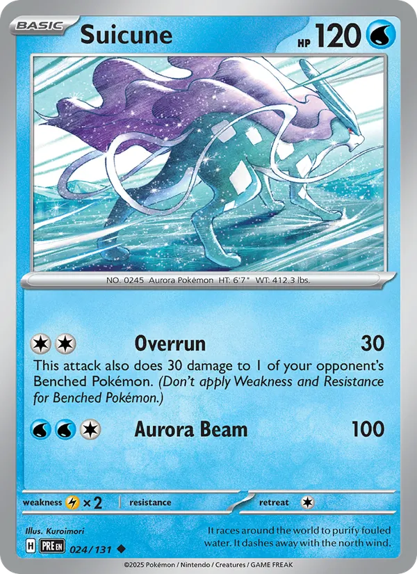 Suicune — Prismatic Evolutions #024 (Pokémon TCG card)