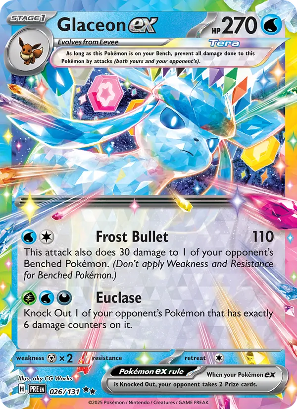 Glaceon ex — Prismatic Evolutions #026 (Pokémon TCG card)