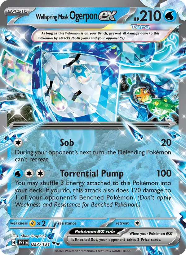 Wellspring Mask Ogerpon ex — Prismatic Evolutions #027 (Pokémon TCG card)