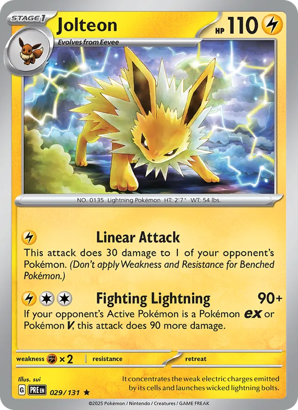 Jolteon — Prismatic Evolutions #029 (Pokémon TCG card)