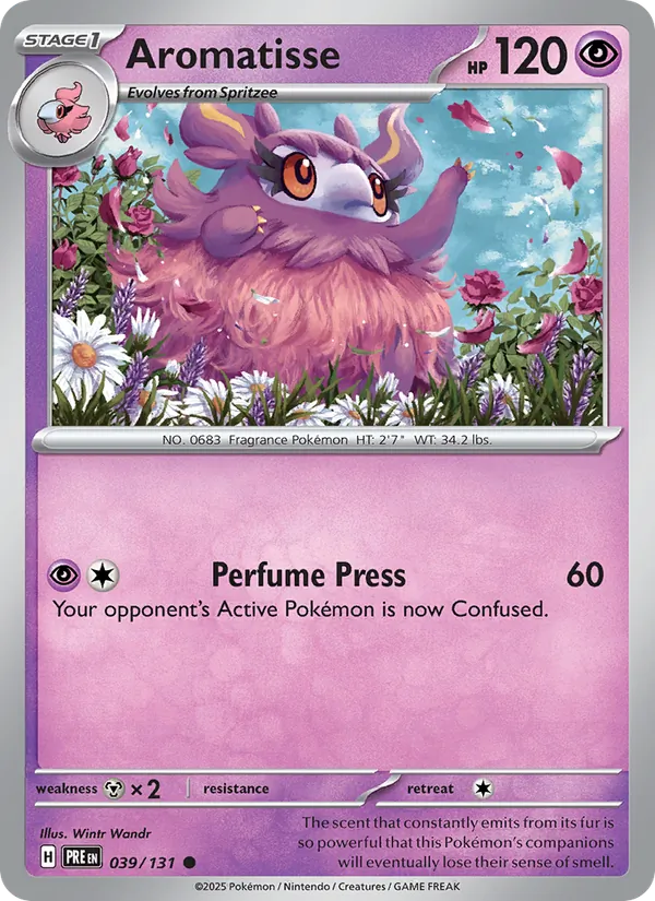Aromatisse — Prismatic Evolutions #039 (Pokémon TCG card)