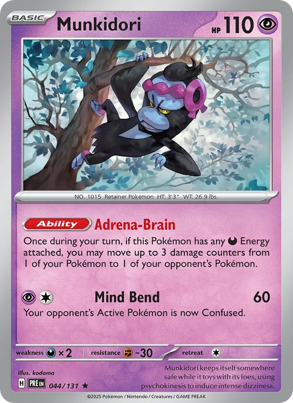 Munkidori — Prismatic Evolutions #044 (Pokémon TCG card)