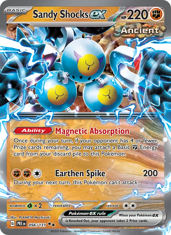 Sandy Shocks ex — Prismatic Evolutions #056 (Pokémon TCG card)