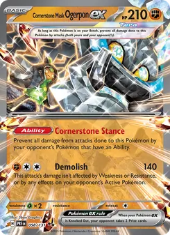 Cornerstone Mask Ogerpon ex (Prismatic Evolutions #058)