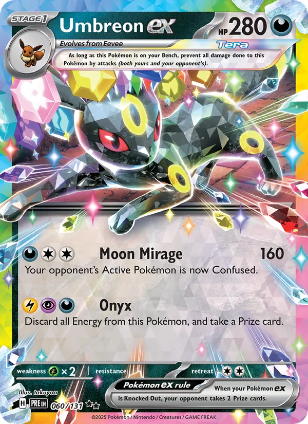 Umbreon ex — Prismatic Evolutions #060 (Pokémon TCG card)